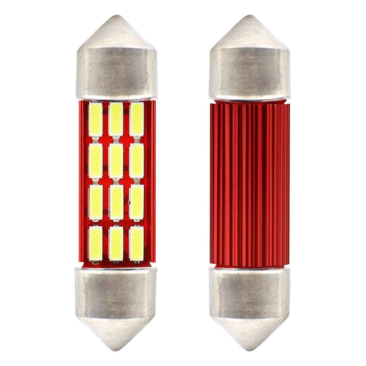 Amio Lemputė LED canbus 12smd 4014 festoon 36mm baltas 12v/24v