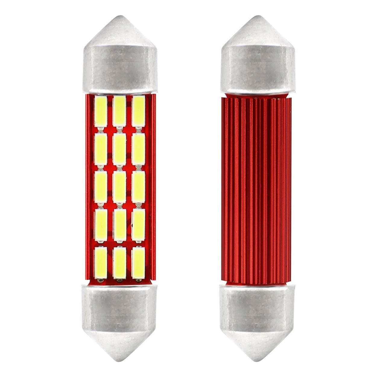 LED lemputės CANBUS 4014 20SMD festoon C5W C10W C3W 41mm baltos 12V 24V amio-01634