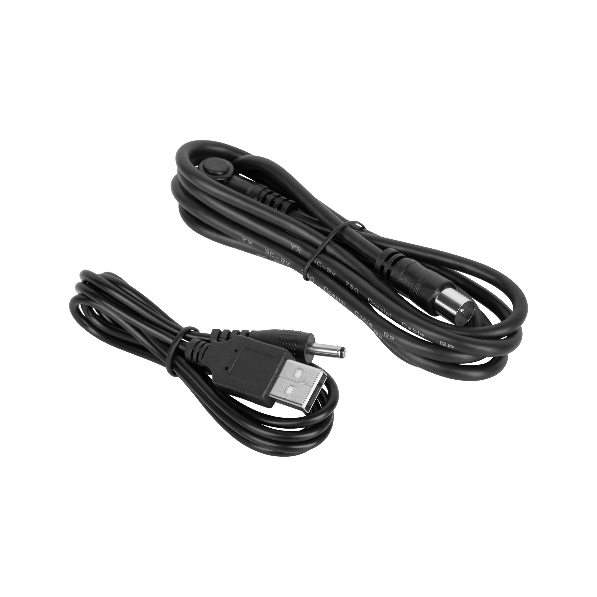 Cabletech antenos laidai: koaksialinis ir USB maitinimo kabelis