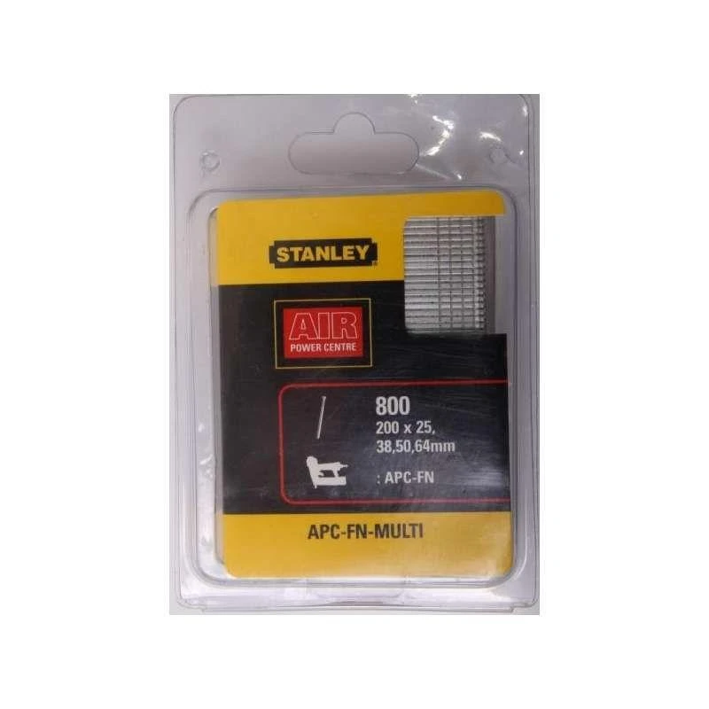 Stanley 800Szt 800 vnt. kaladėlių rinkinys FN64 - po 200 vnt. po 25, 38, 50, 64 mm