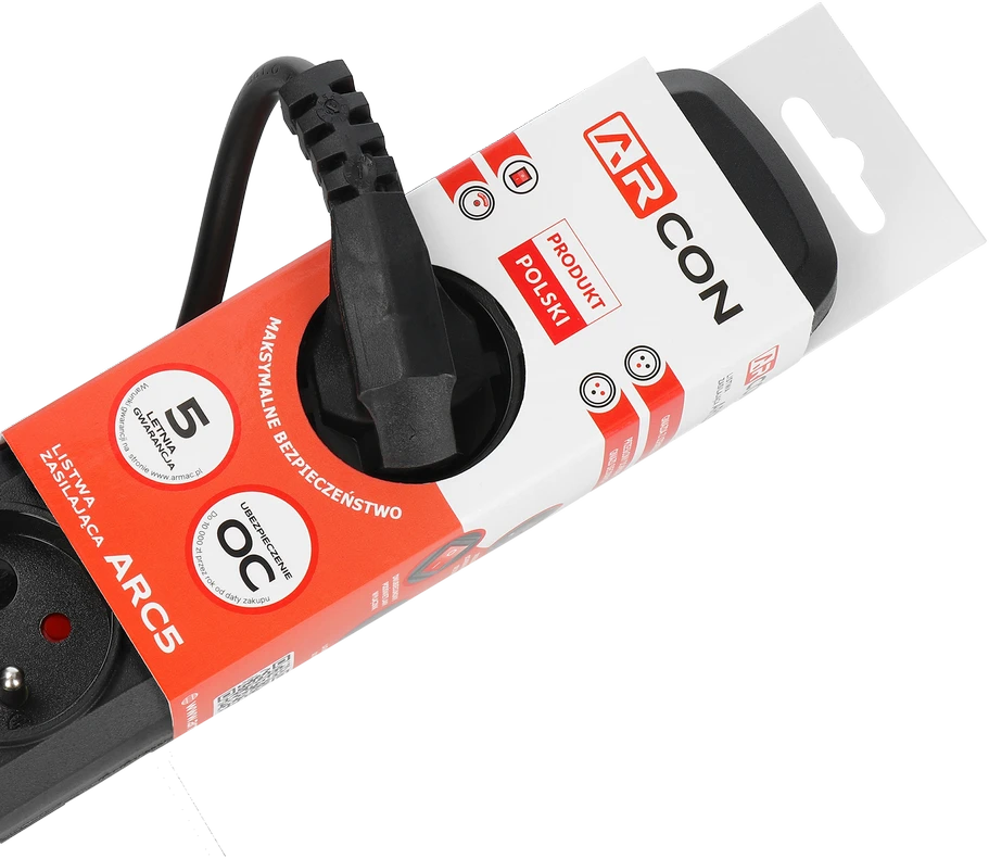 Armac Listwa ARC5 5g 5.0m juodas ARcon maitinimo laidas