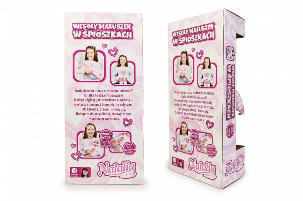 Lalka Lėlė Natalijos kūdikio lėlė, funkcionali, 45 cm