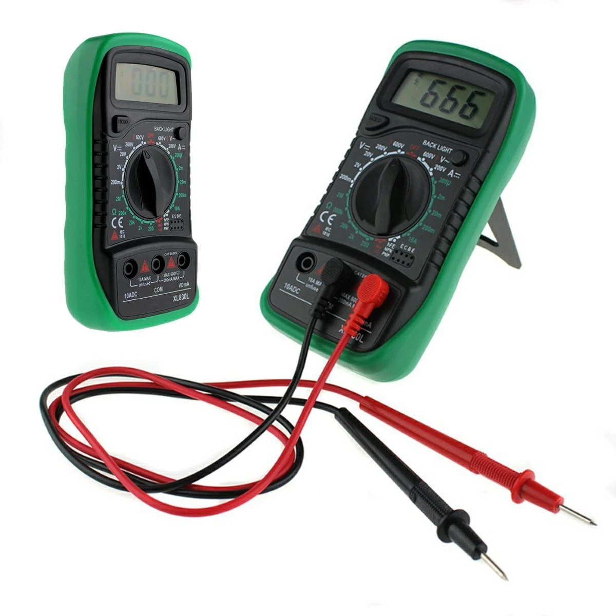 Blackmoon Multimetras XL830L + 2 laidai
