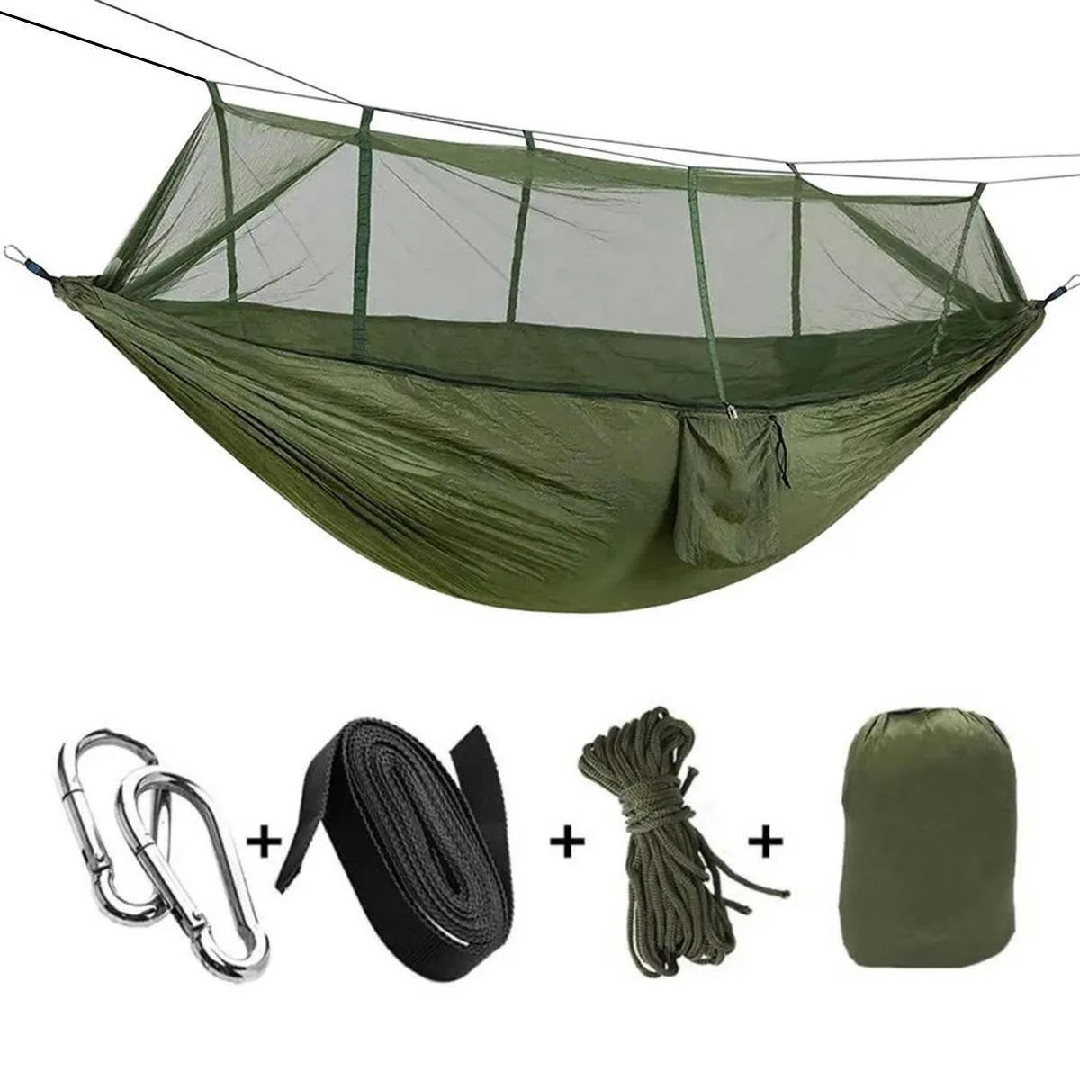 Aptel Hamakas su tinkleliu nuo vabzdžių ACTIVE SUMMER CAMOUFLAGE 260x140cm 200kg