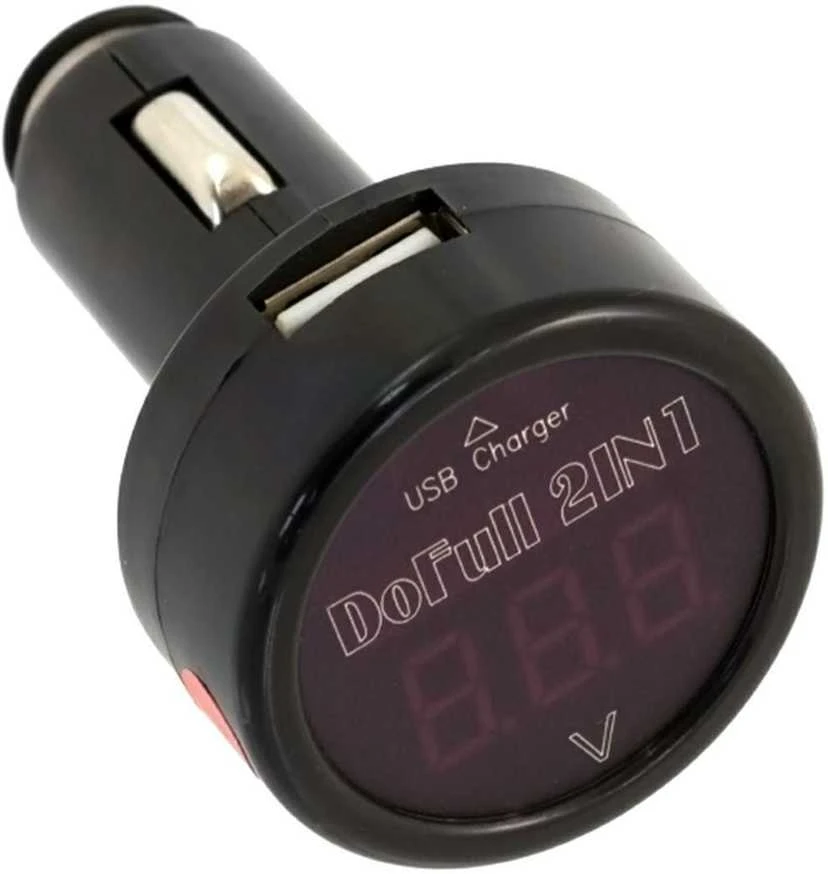 Ag361A Automobilio voltmetras - USB įkroviklis