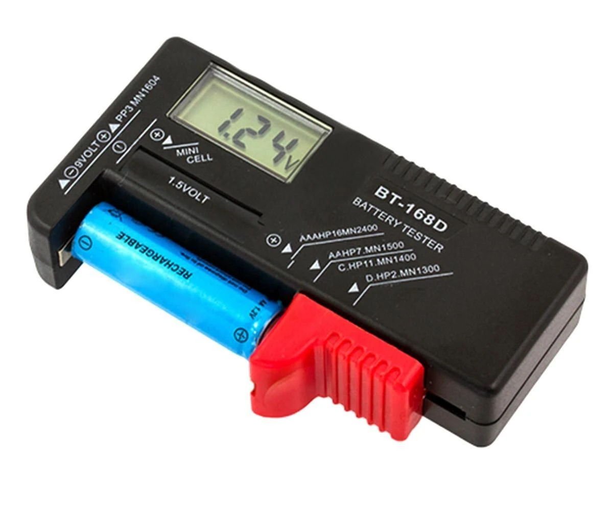 82-626# Oem AA, AAA, C, D, 9V baterijų testeris - AG372A