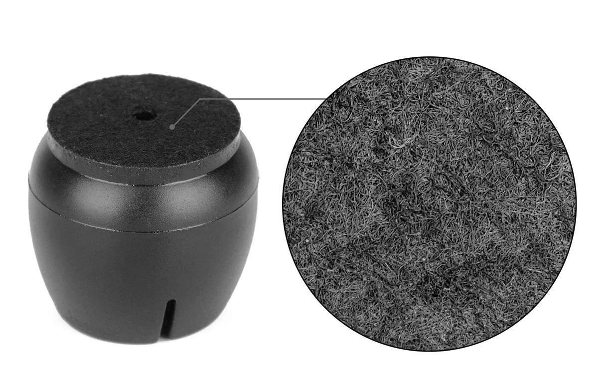 Grandininis pjūklas ATL Silikoniniai baldų padukai 16 vnt. 12-16 mm juodi