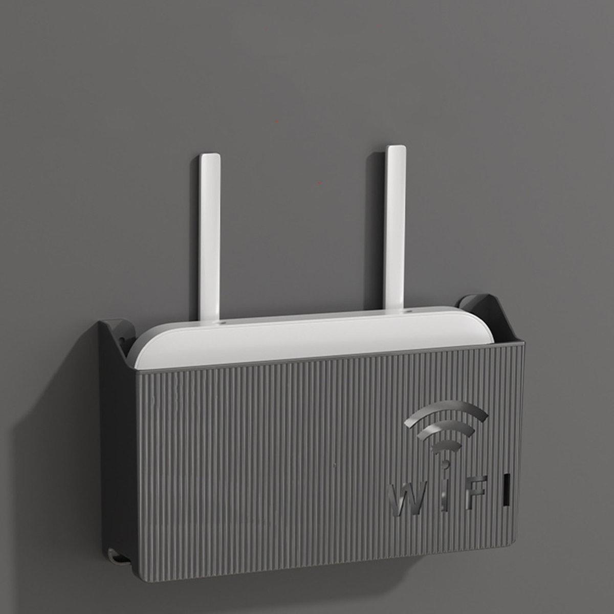 Ag986A Sieninė lentyna Wi-Fi maršrutizatoriui (Juoda)