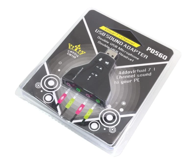 Ak103D Adapteris garso konverteris į USB 7.1 surround kanalus