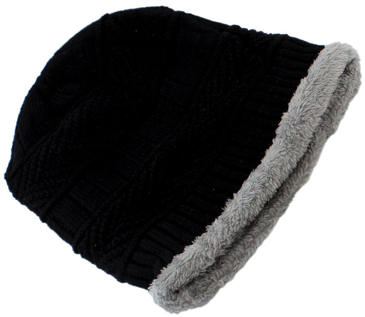 Bq52D Aptel Kepurė, šalikas (rinkinys) UNISEX SET Juodas