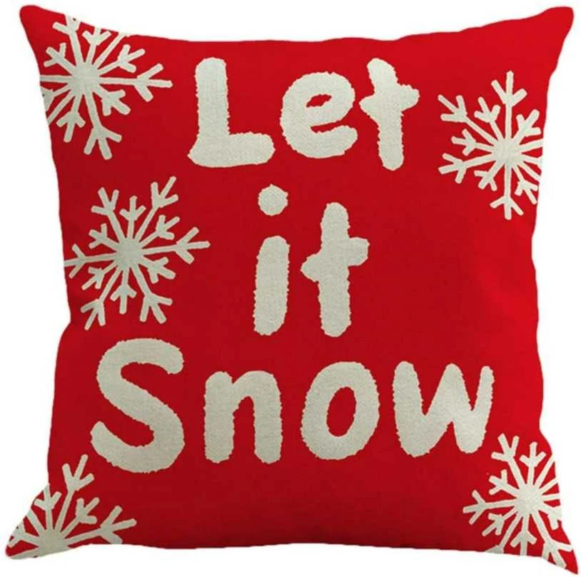 Aptel Pagalvės užvalkalas Let It Snow, 44x44 cm, veliūras