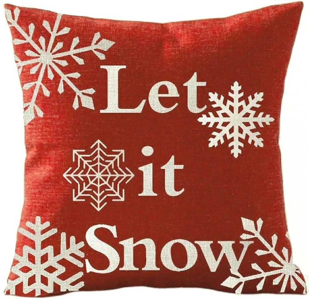Aptel Pagalvės užvalkalas Let It Snow, 44x44 cm, veliūras