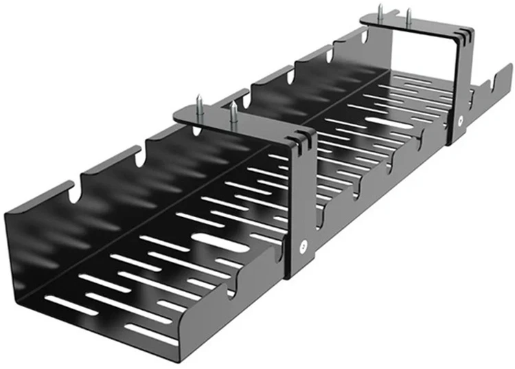 ATL Kabelių dėklas po stalu DA263, juodas, 50x10.5x12 cm