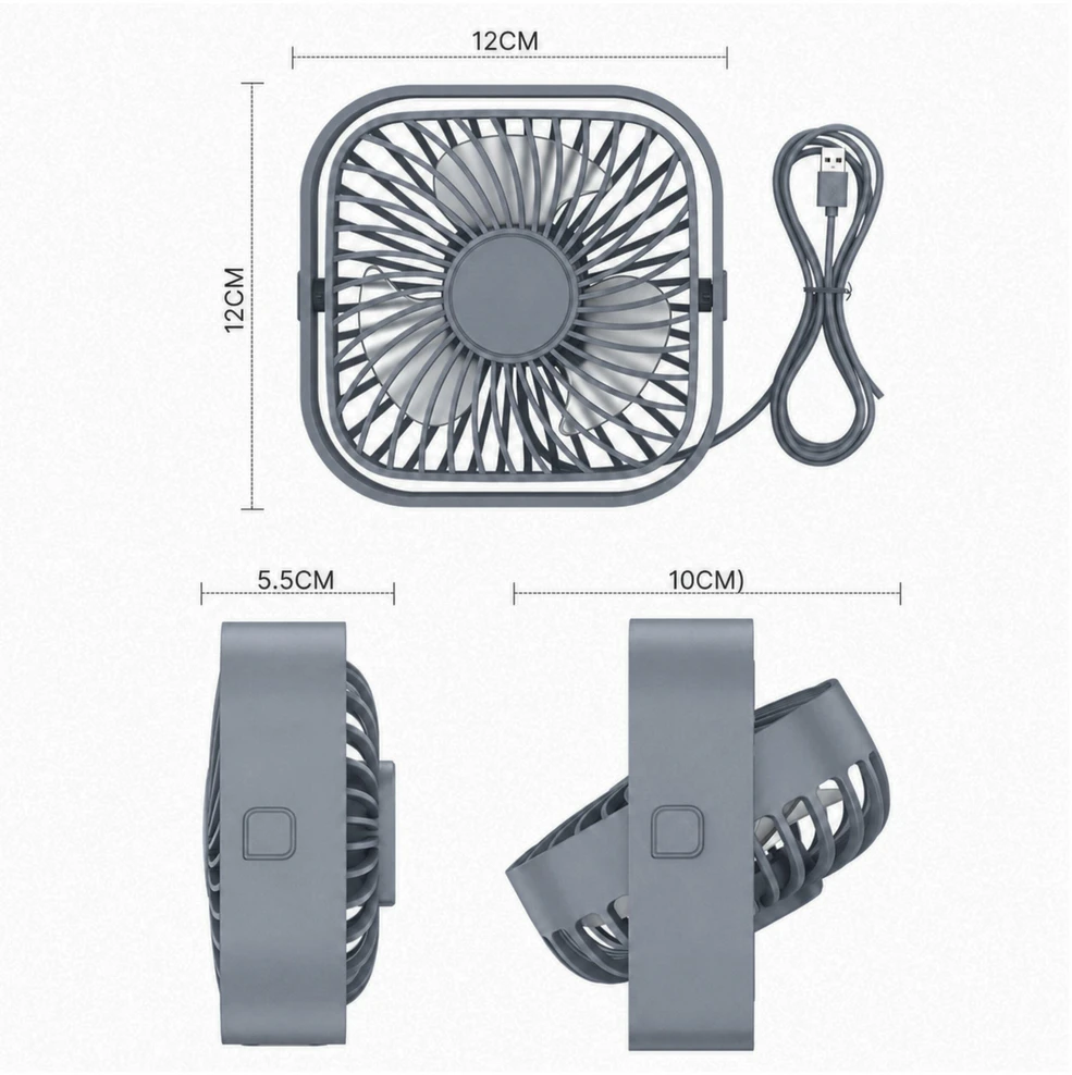ATL DA666A Mini wiatrak biurkowy usb juoda