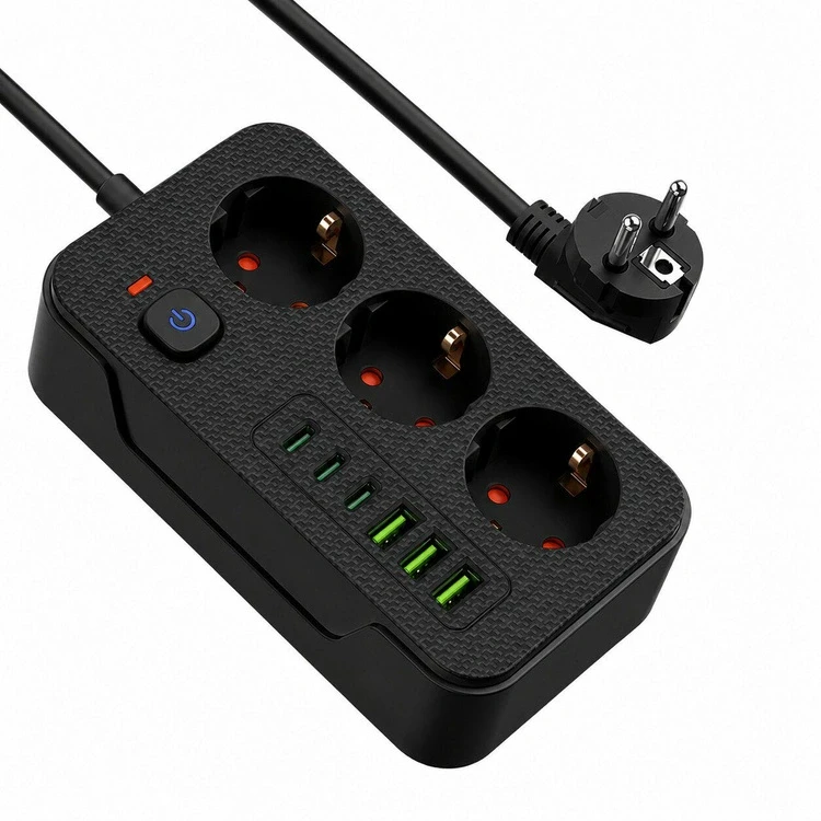 ATL DA714B Przedłużacz zasilający 3m 6xusb