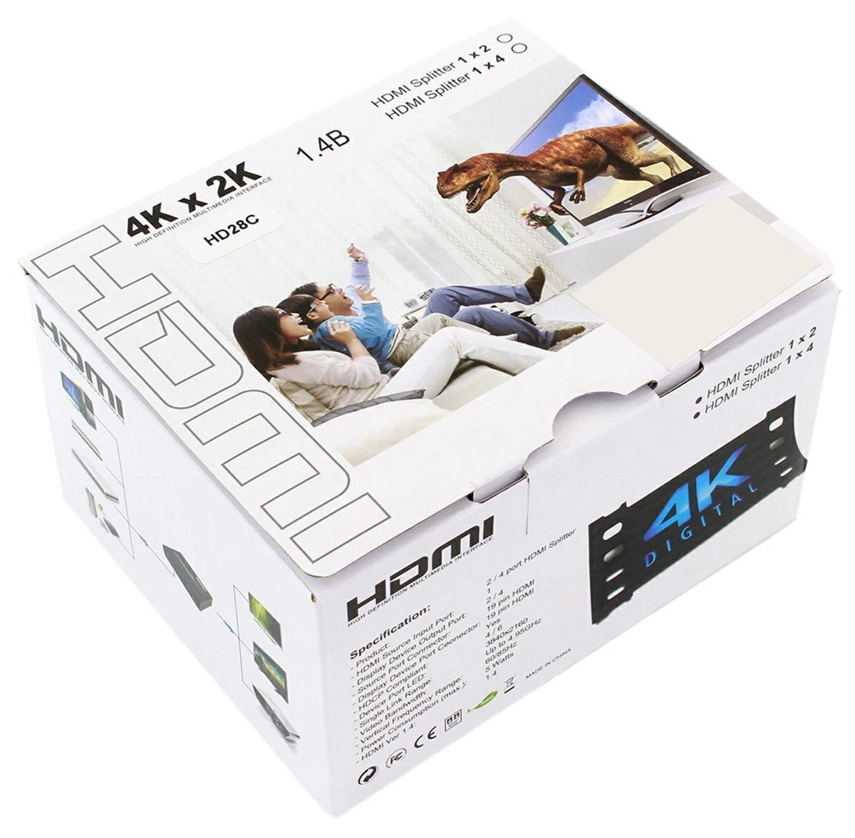 ATL Skirstytuvas SPLITTER HDMI 1x2 4K