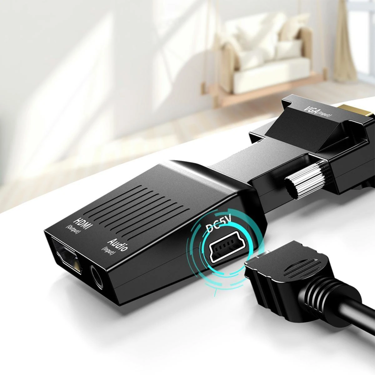 Hd38 Adapteris iš VGA (D-Sub) į HDMI