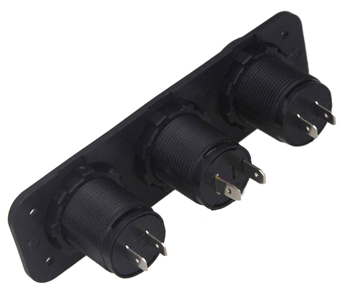 Pls37 Automobilio 12V cigarečių degiklio lizdas 2XUSB 5V 2A voltmetras