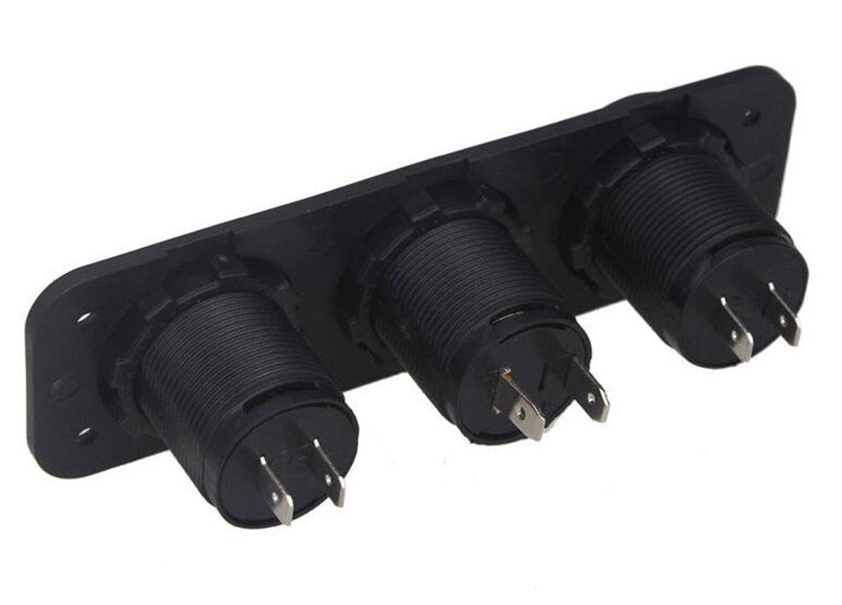 Pls37 Automobilio 12V cigarečių degiklio lizdas 2XUSB 5V 2A voltmetras