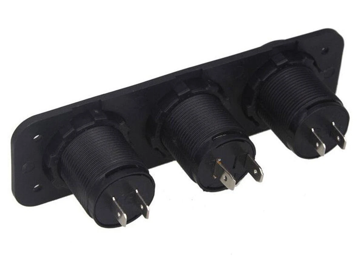 Pls37A 12V cigarečių degiklio lizdas su dviem 5V USB