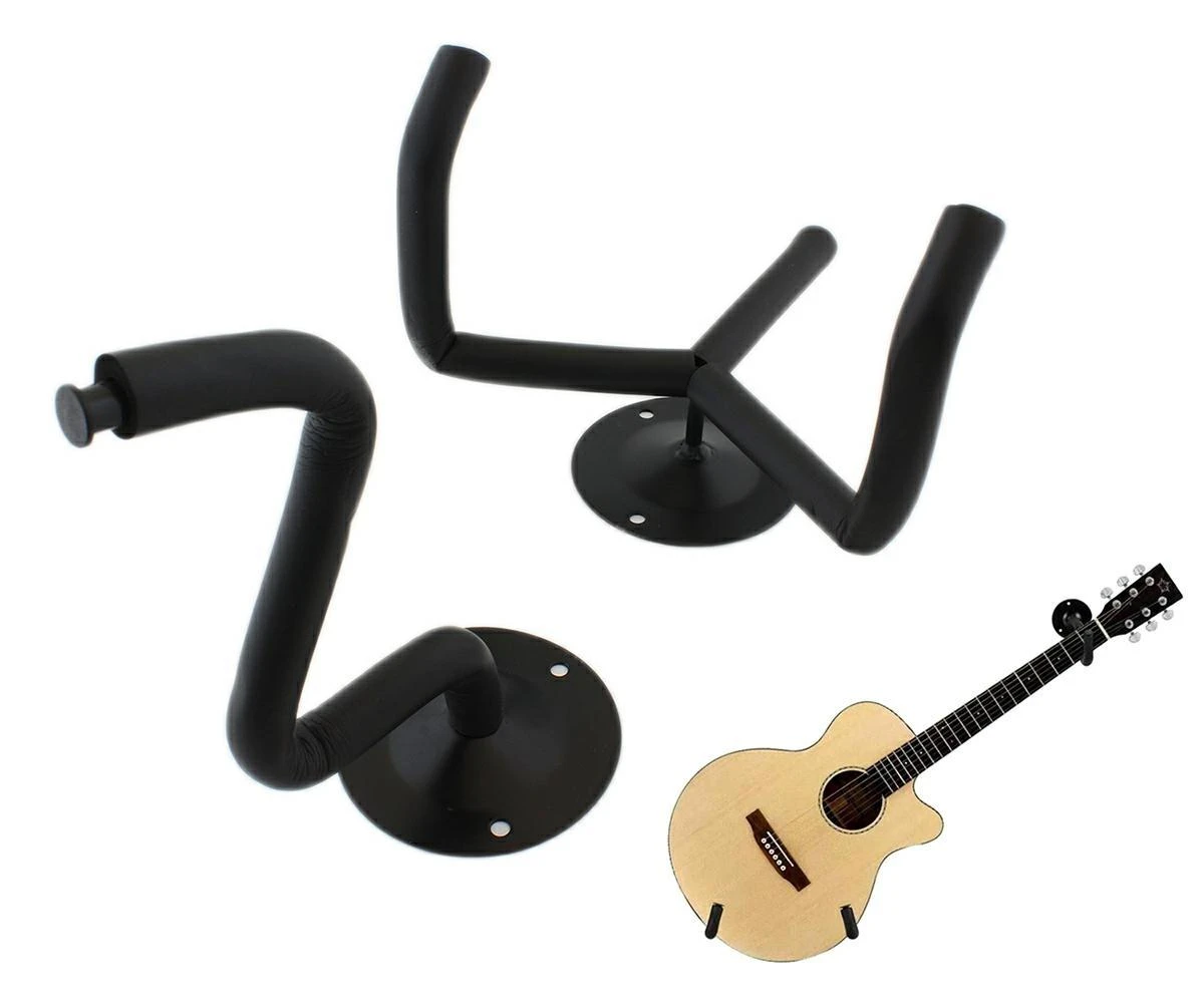 Sg1B Sieninis gitarų laikiklis, dviejų dalių, juodas