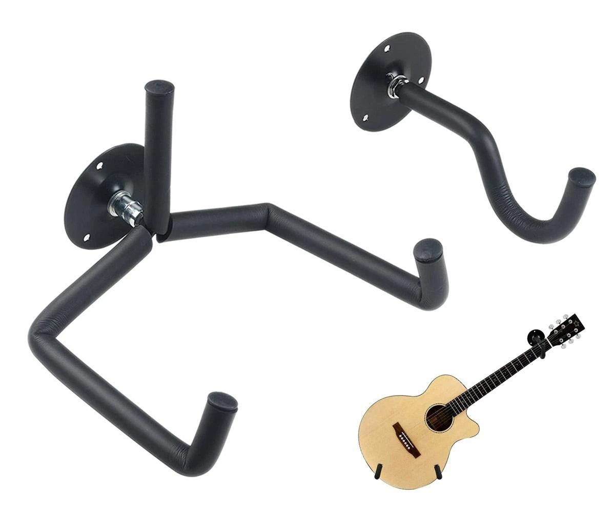 Sg1B Sieninis gitarų laikiklis, dviejų dalių, juodas