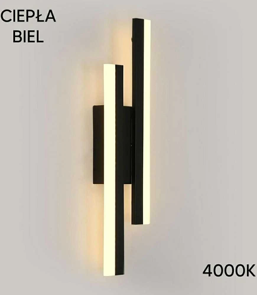 ATL Dvigubas LED sieninis šviestuvas 9W, 3000K, juodas