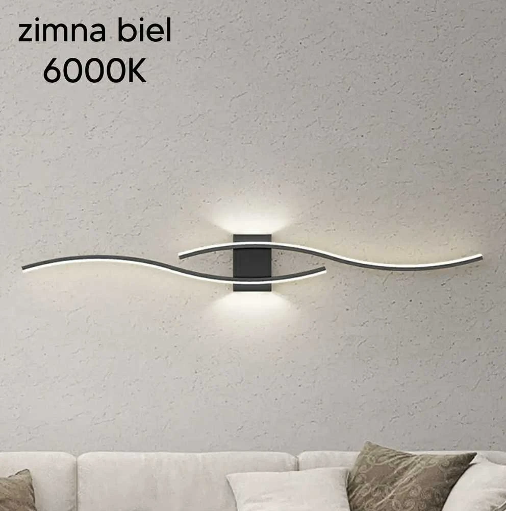 ATL Juodos spalvos LED sieninis šviestuvas 60 cm