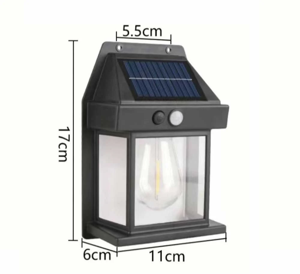 Creativehome Saulės energija maitinamas LED sieninis šviestuvas su judesio jutikliu