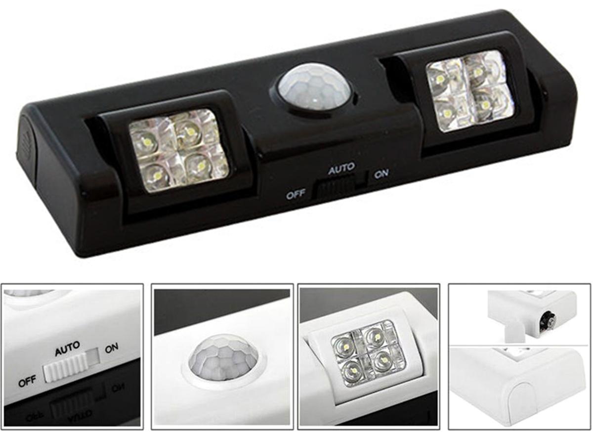 ATL LED Lempa su judesio ir prieblandos jutikliu, 8 LED, juoda