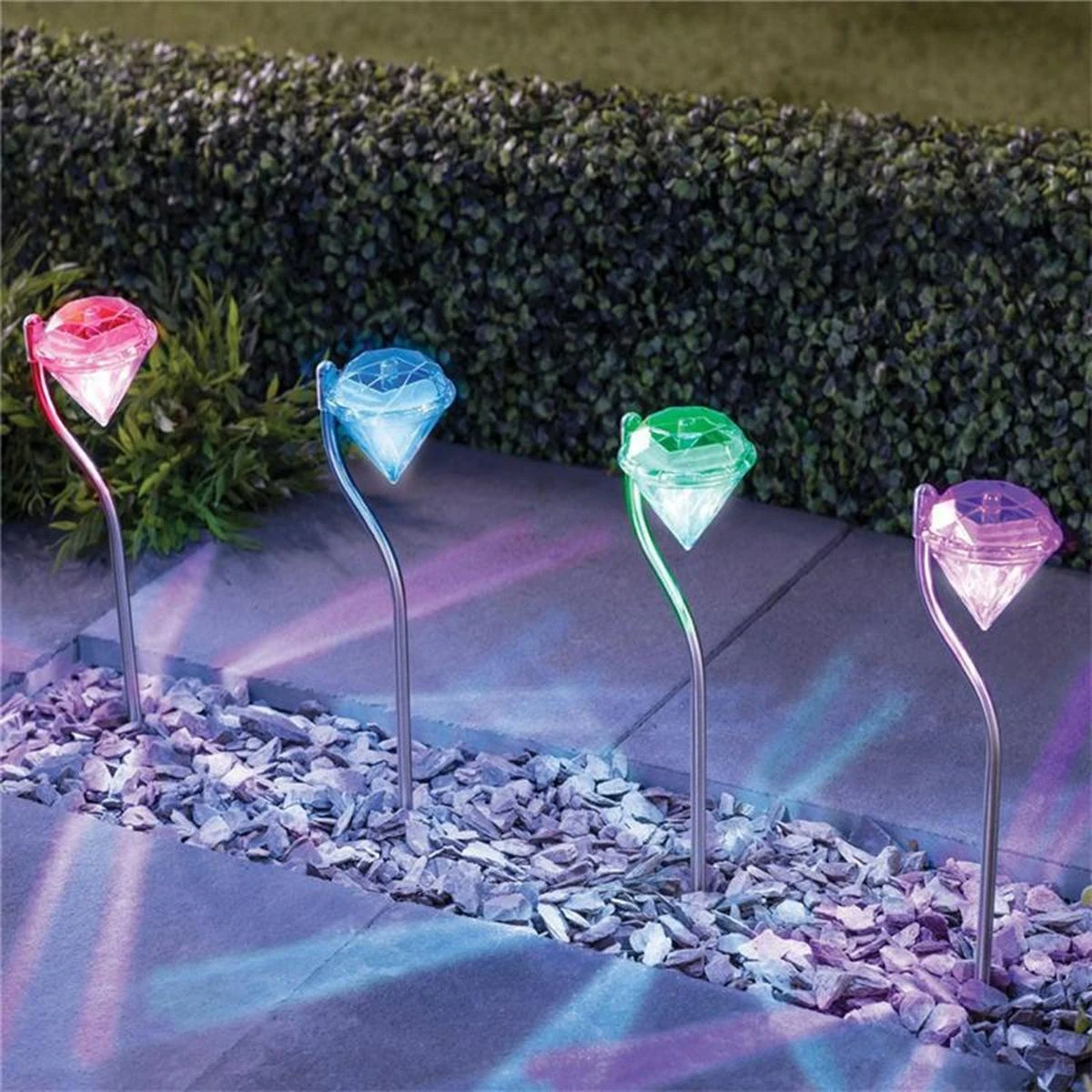 ATL Sodo lempa LED RGB su saulės energija, 30 cm