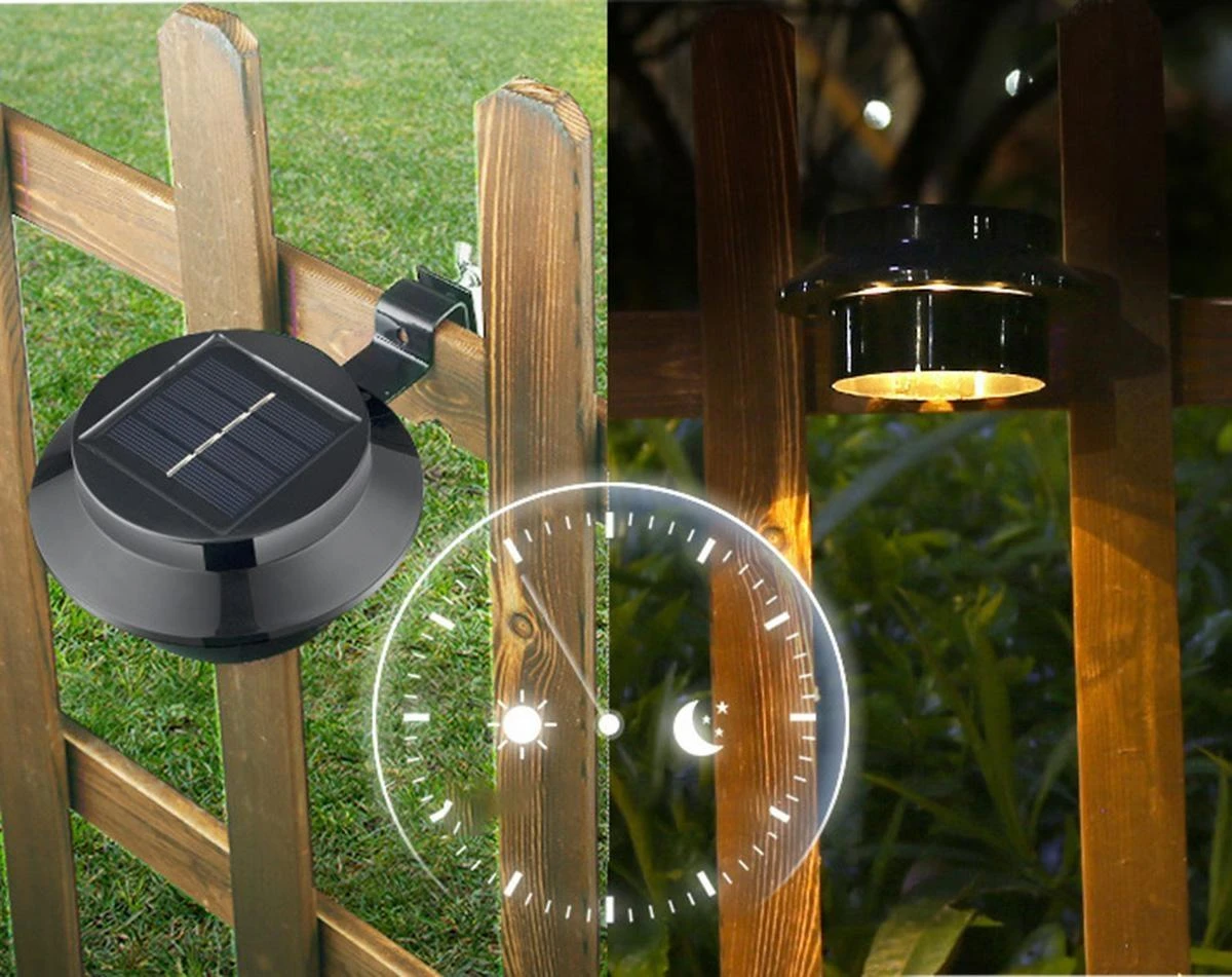 Creativehome ATL ZD52 saulės energija varomas sodo šviestuvas 3LED juodas