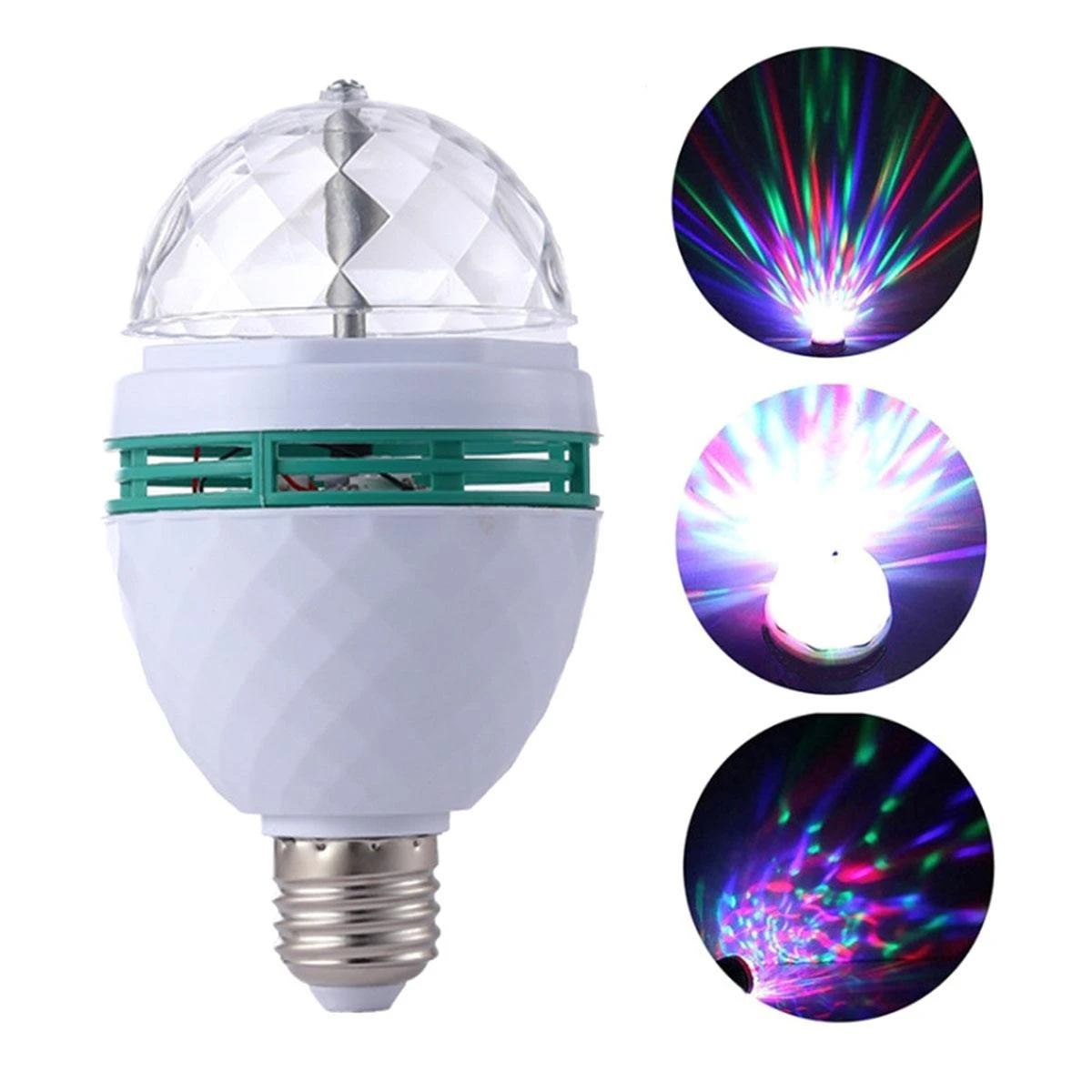 Zd7F Disco lemputė RGB LED, įvairių spalvų