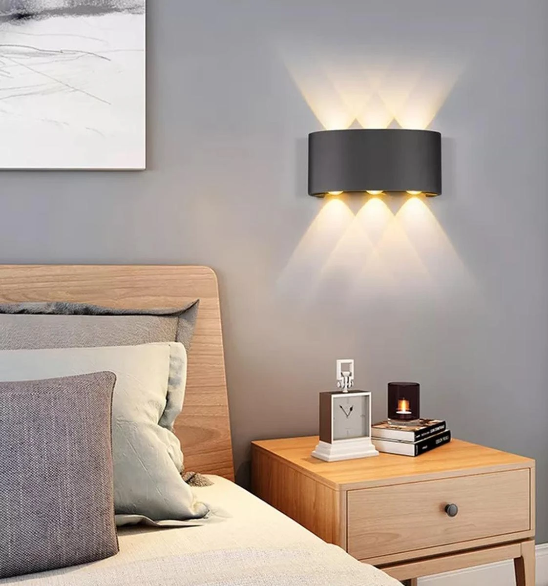 Sieninis šviestuvas ATL Lempa LED 6W juodas