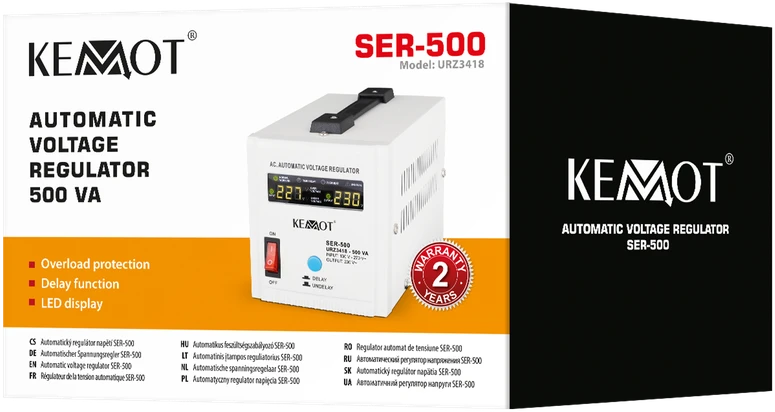 Kintamosios įtampos stabilizatorius Kemot SER-500 500VA