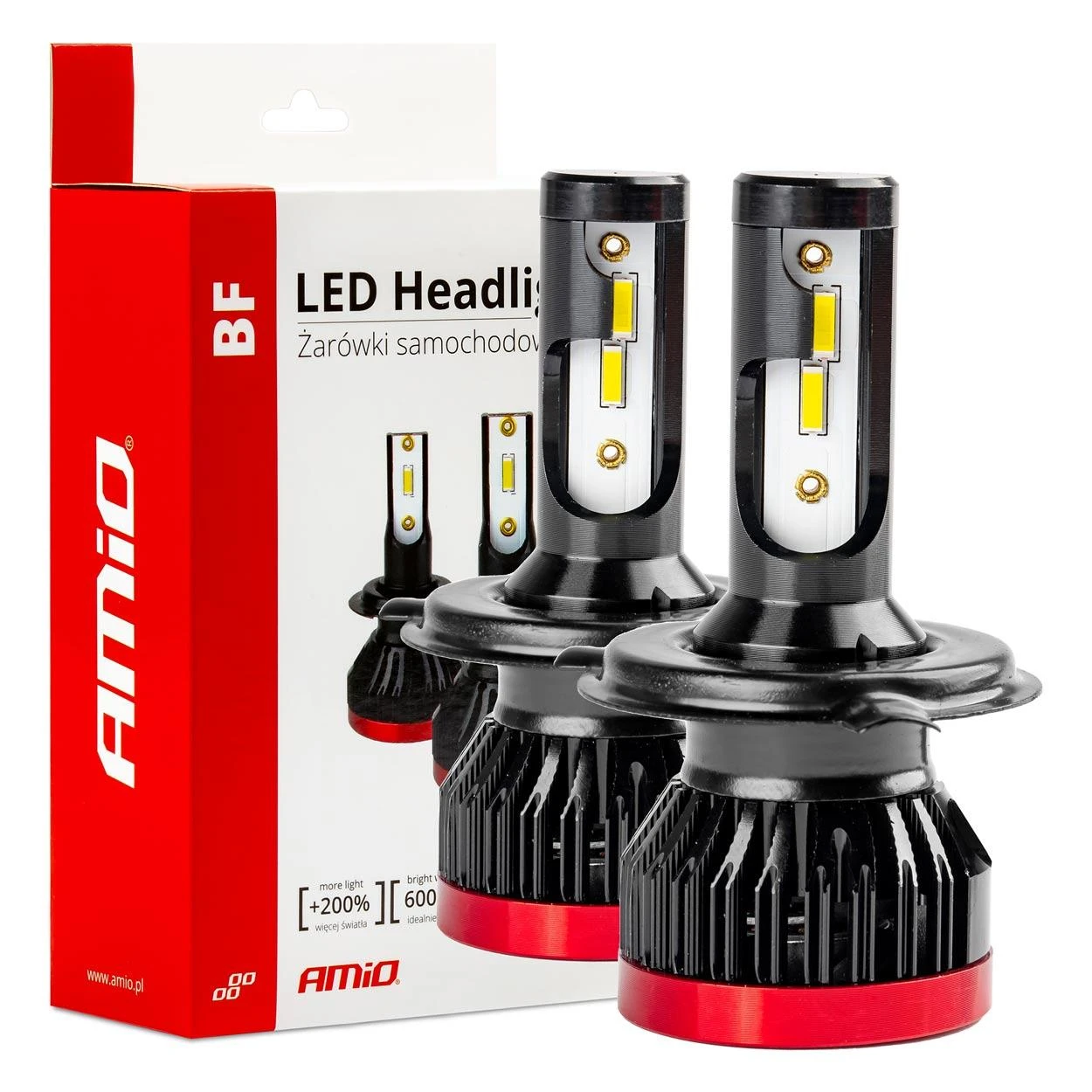 Amio H4 BF LED lemputės su aušintuvais