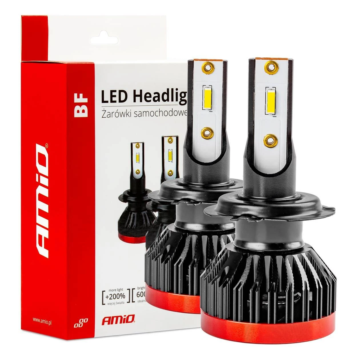 Amio H7 BF LED lemputės su radiatoriais