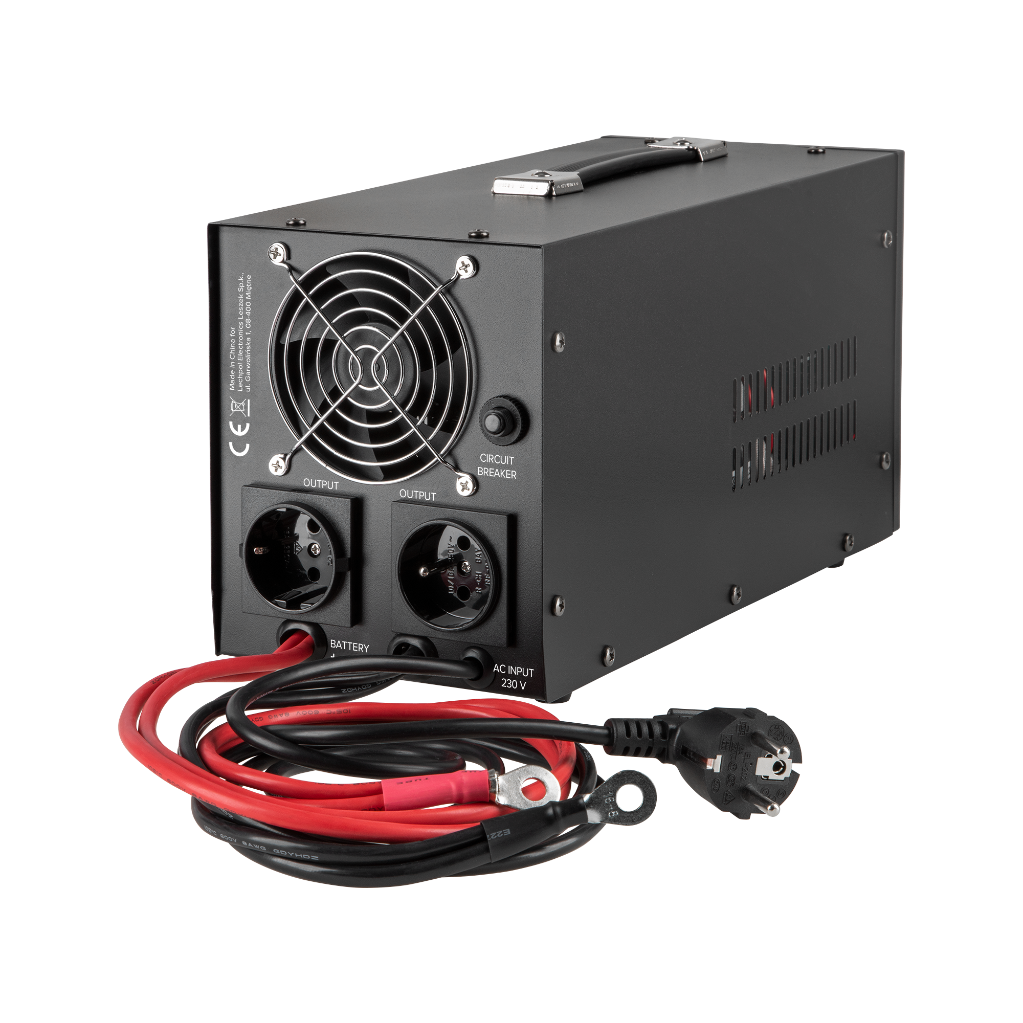 Nepertraukiamo maitinimo šaltinis Rebel POWER-1000 - inverteris su gryna sinusine banga ir įkrovimo funkcija 12V 230V 1000VA 700W