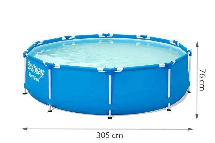 Karkasinis baseinas su siurbliu Bestway Steel Pro  56679 305x76cm