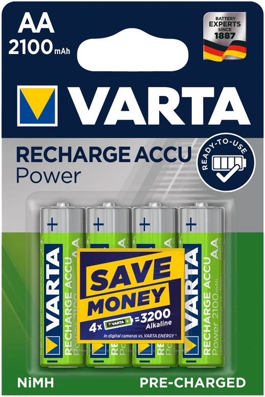 Varta AA 2100mAh 4 vienetų pakuotė