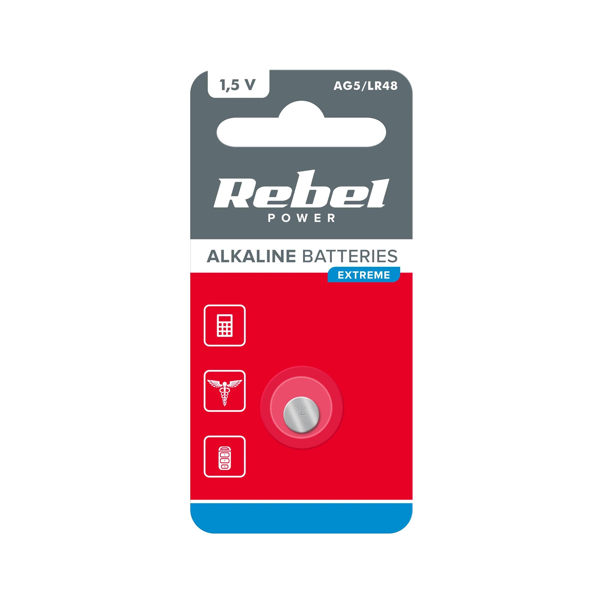 Rebel Baterijos elementas 1.5V VIPOW Extreme AG5/LR48