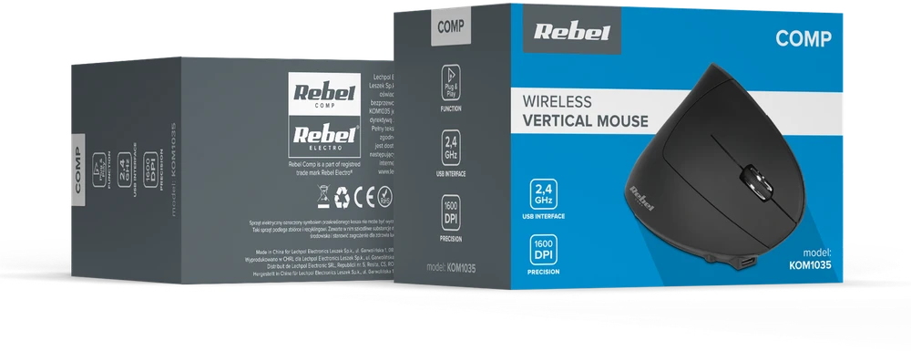 Belaidė „Rebel VM10“ belaidė vertikali pelė