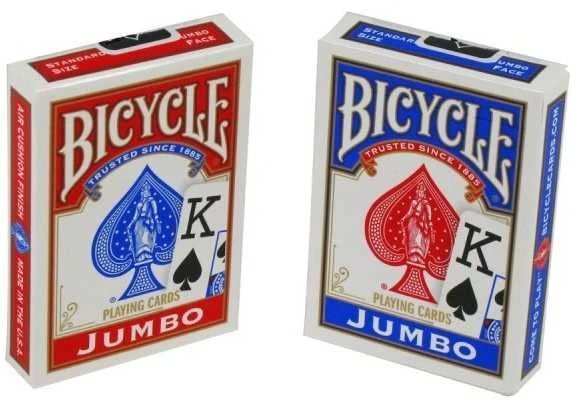 Bicycle Rider Jumbo Pokerio Kortos (Raudonos)