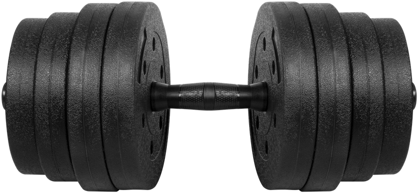 Hantle Bituminiai reguliuojamo svorio hanteliai 2 x 15 kg REBEL ACTIVE