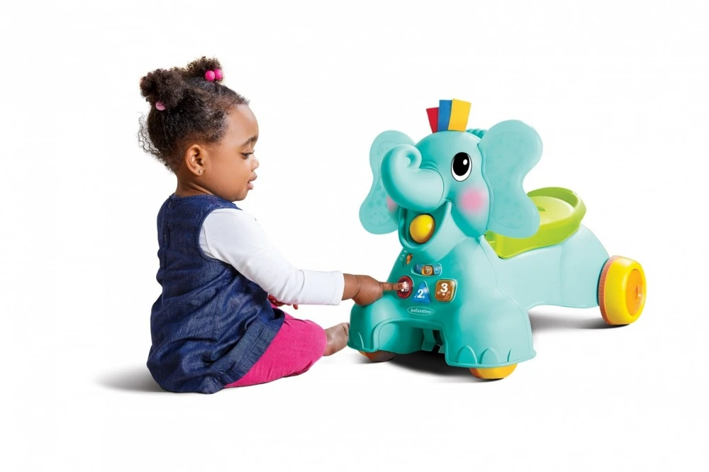 Bkids Jeździk sensoryczny 3w1 infantino - słoń