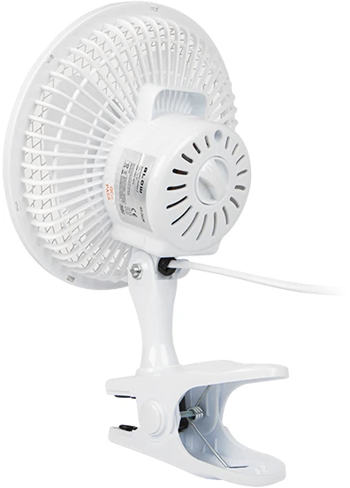 Blow 44-062# Stalo ventiliatorius 6 colių/15 cm su spaustuku, 25 W, 2 viename, baltas