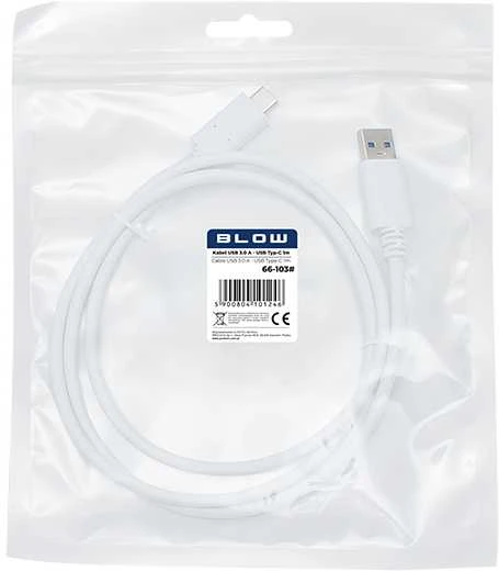Blow kabelis USB 3.0 A - USB-C 1m - Baltas