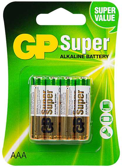 Blow AAA 1.5 LR3 GP SUPER šarminė baterija 8 vnt