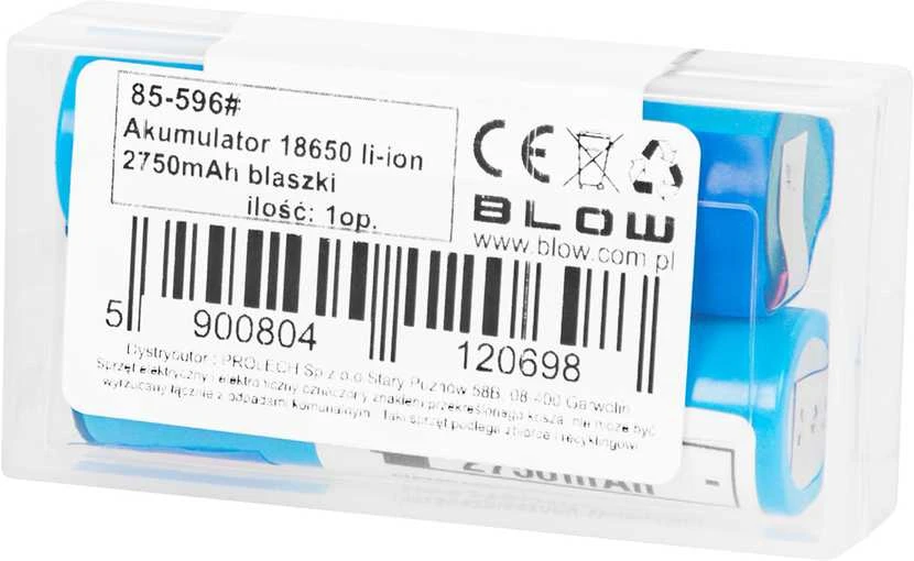 Blow Baterija 18650 li-ion 2750 plokštės 2sz