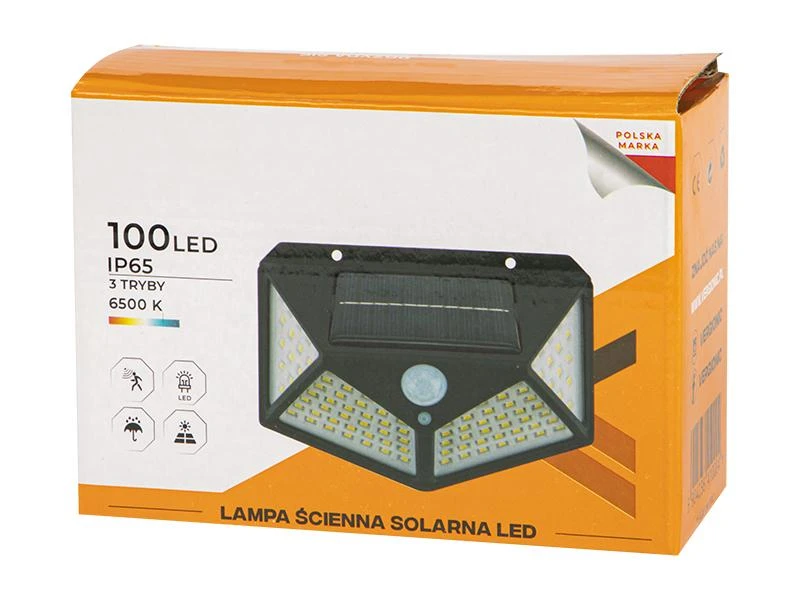 87-520# Saulės energija varomas LED PIR sieninis šviestuvas